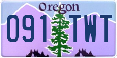 OR license plate 091TWT