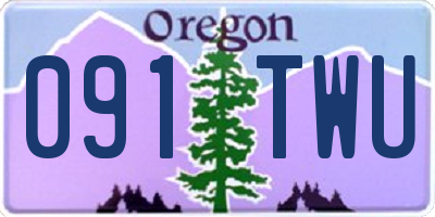 OR license plate 091TWU