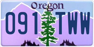 OR license plate 091TWW