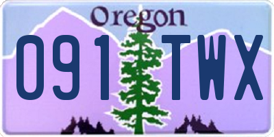 OR license plate 091TWX