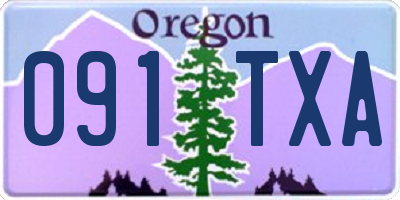 OR license plate 091TXA