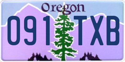 OR license plate 091TXB