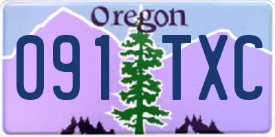 OR license plate 091TXC