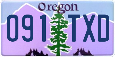 OR license plate 091TXD