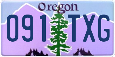 OR license plate 091TXG
