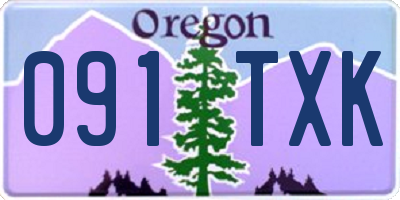 OR license plate 091TXK