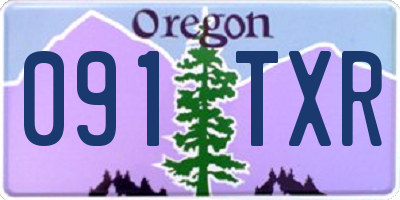 OR license plate 091TXR