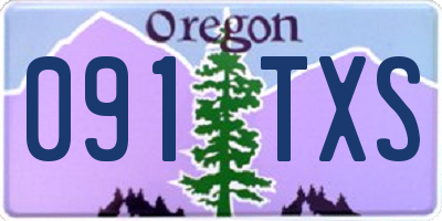 OR license plate 091TXS
