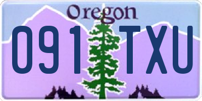 OR license plate 091TXU