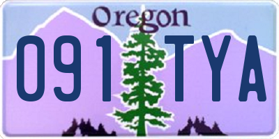 OR license plate 091TYA