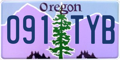 OR license plate 091TYB