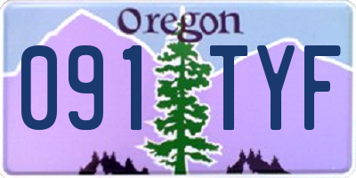 OR license plate 091TYF