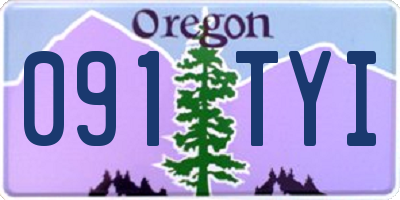 OR license plate 091TYI