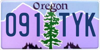 OR license plate 091TYK