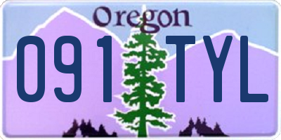 OR license plate 091TYL