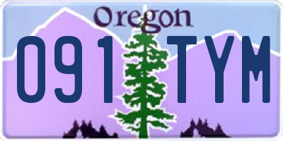 OR license plate 091TYM