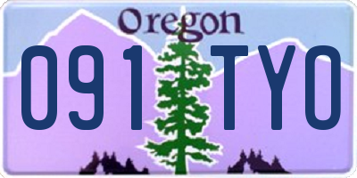 OR license plate 091TYO