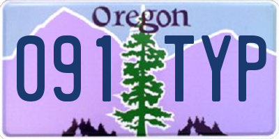 OR license plate 091TYP