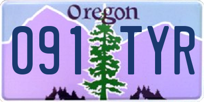 OR license plate 091TYR