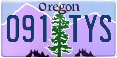 OR license plate 091TYS