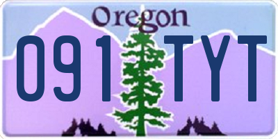 OR license plate 091TYT