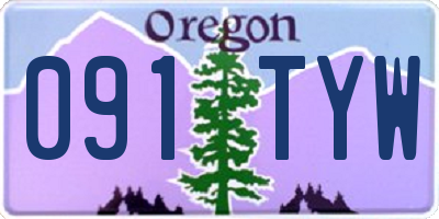 OR license plate 091TYW
