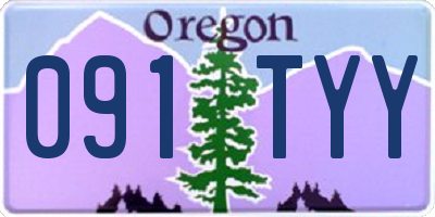 OR license plate 091TYY