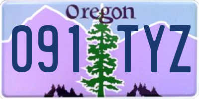OR license plate 091TYZ