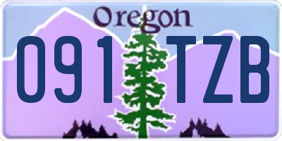 OR license plate 091TZB
