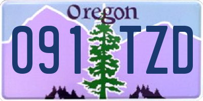 OR license plate 091TZD