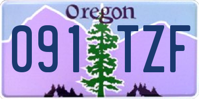 OR license plate 091TZF