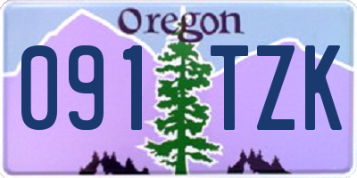 OR license plate 091TZK