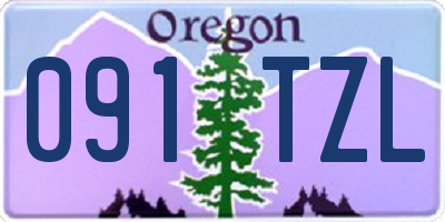 OR license plate 091TZL