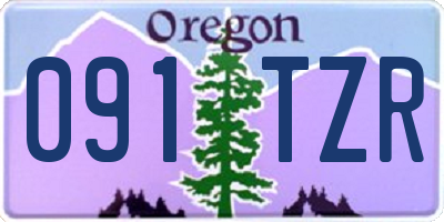 OR license plate 091TZR