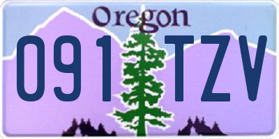 OR license plate 091TZV