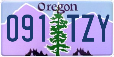 OR license plate 091TZY