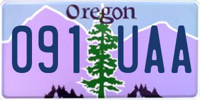 OR license plate 091UAA