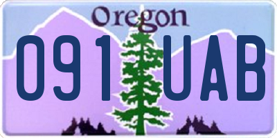 OR license plate 091UAB