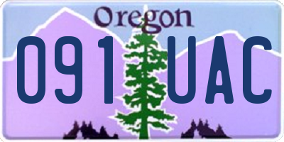 OR license plate 091UAC