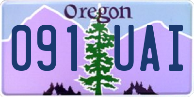 OR license plate 091UAI