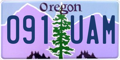 OR license plate 091UAM