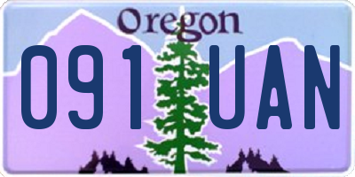 OR license plate 091UAN