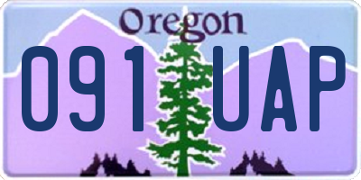 OR license plate 091UAP
