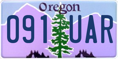 OR license plate 091UAR