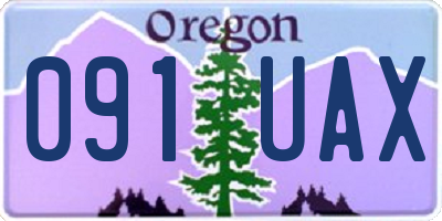OR license plate 091UAX