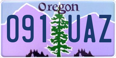 OR license plate 091UAZ