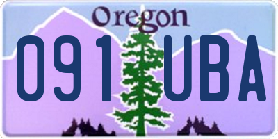 OR license plate 091UBA
