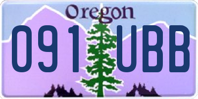 OR license plate 091UBB