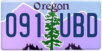 OR license plate 091UBD