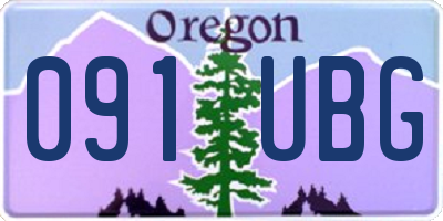OR license plate 091UBG